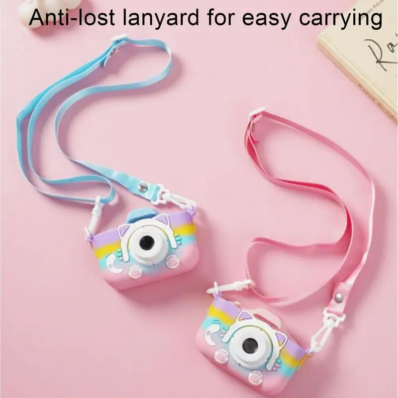 Rainbow Color Cartoon Kids Digital Instant Dual Camera - Image 3