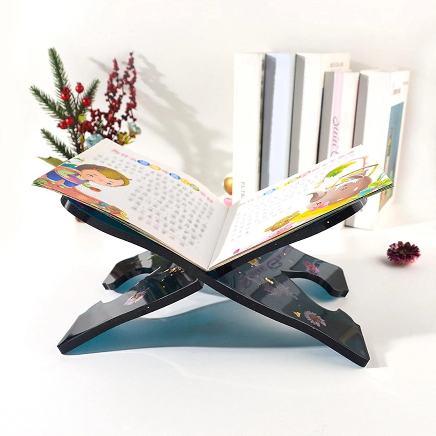 Reading Book Stand Silicone Mold – Interlocking Resin Book Holder Mould for Cookbook, Qur’an & Decorative DIY Crafts - Image 5