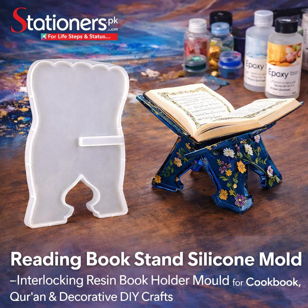 Reading Book Stand Silicone Mold – Interlocking Resin Book Holder Mould for Cookbook, Qur’an & Decorative DIY Crafts - Image 8