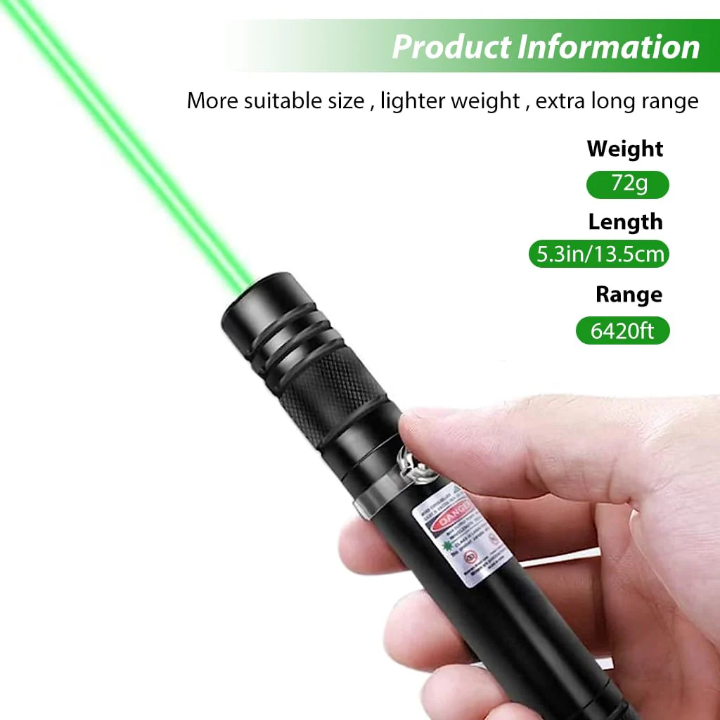 Rechargeable Green Laser Pointer Light 5 Upto Mile + Battery - Image 2
