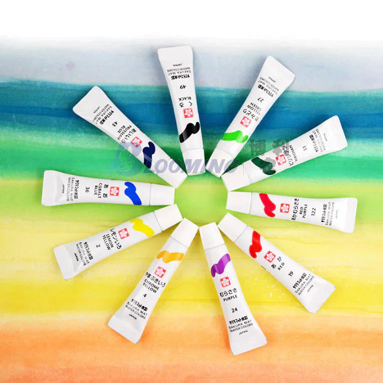 Sakura Mat Watercolor Pack of 12-24 5ml Tube - Image 5