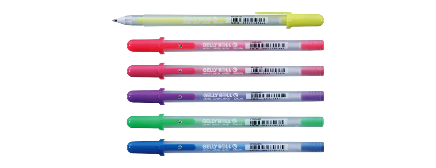 Sakura Moon Light & White Gel Pen Pack Of 12 - Image 2