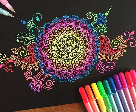 Sakura Moon Light & White Gel Pen Pack Of 12 - Image 3