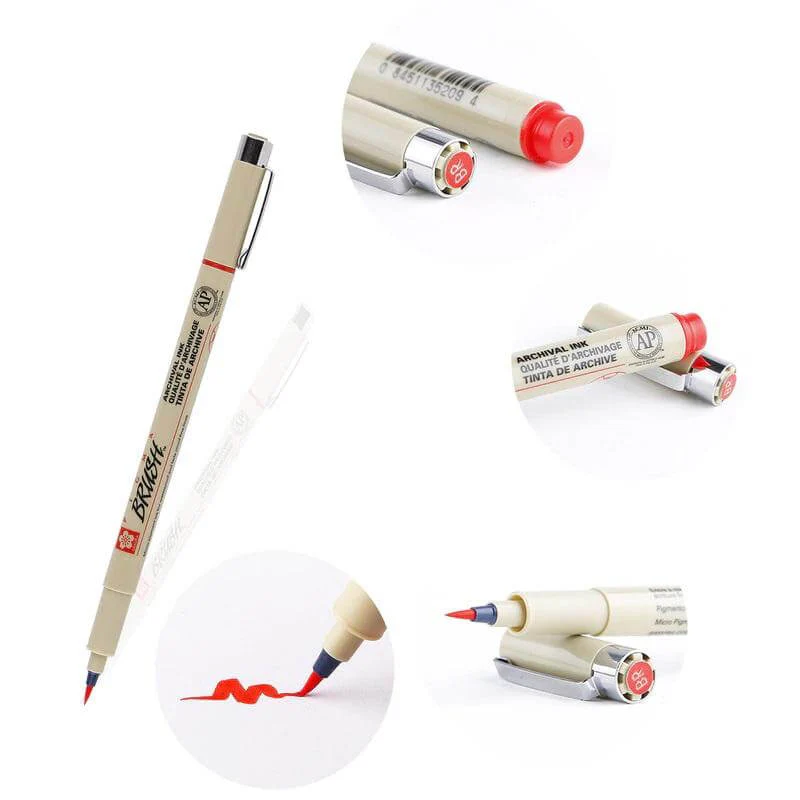 Sakura Pigma Color Brush Pen Set Of 8 Piece - Image 5