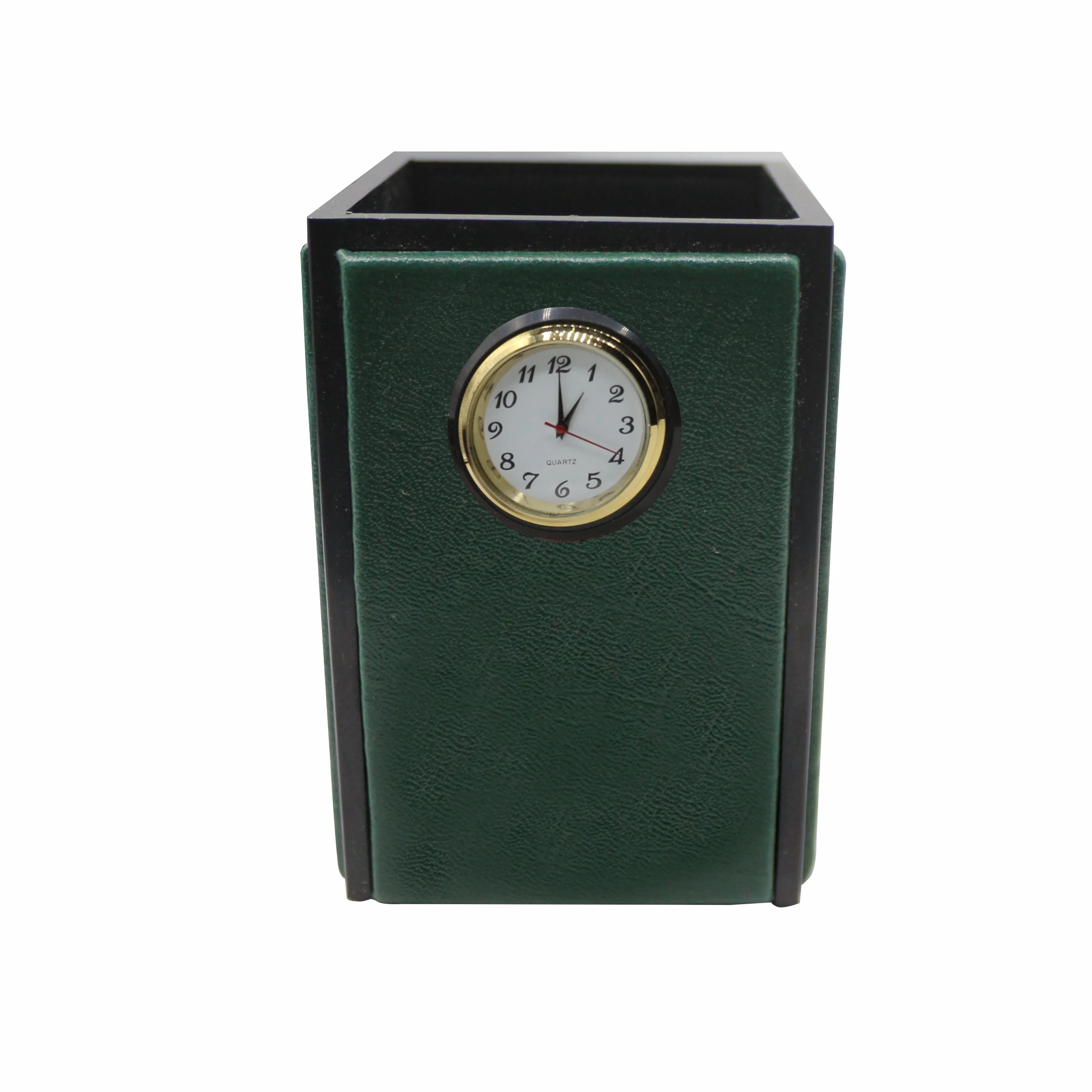 Senator Rexine Leather Office Desk Organizer 8pcs Set With Watch #20 (Green) - Image 4