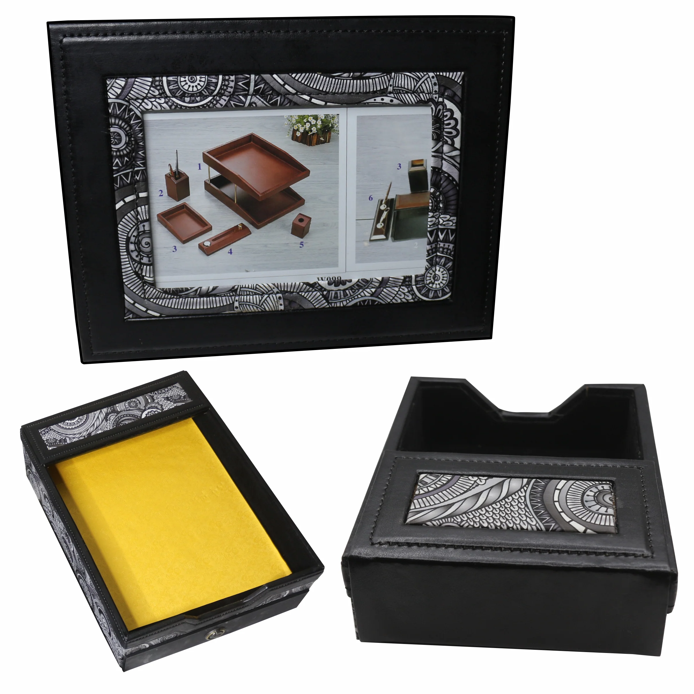 Sensa Luxury Executive Wooden Table Organizer 11pcs Set #245 - Image 4