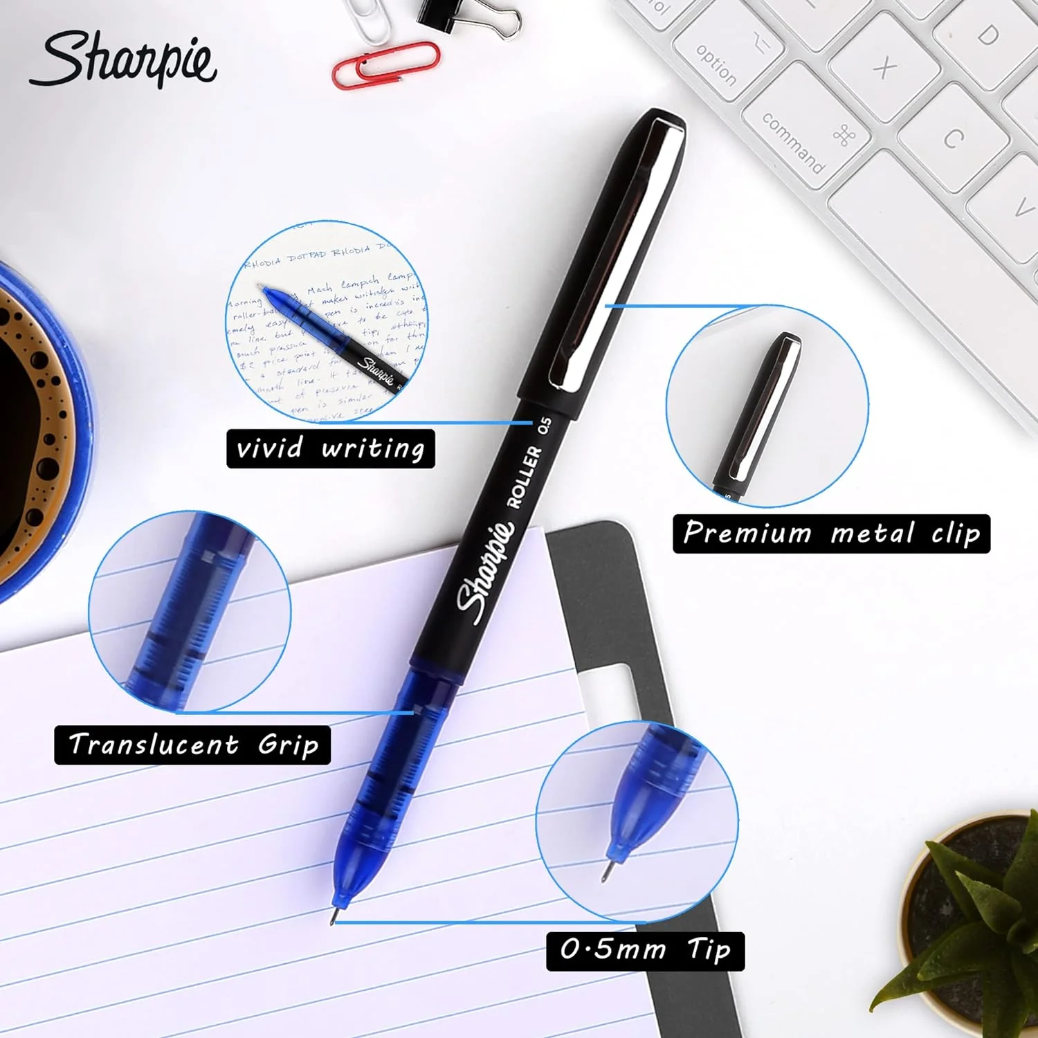Sharpie Blue Roller Ball Pen (2093199) Single Piece - Image 2