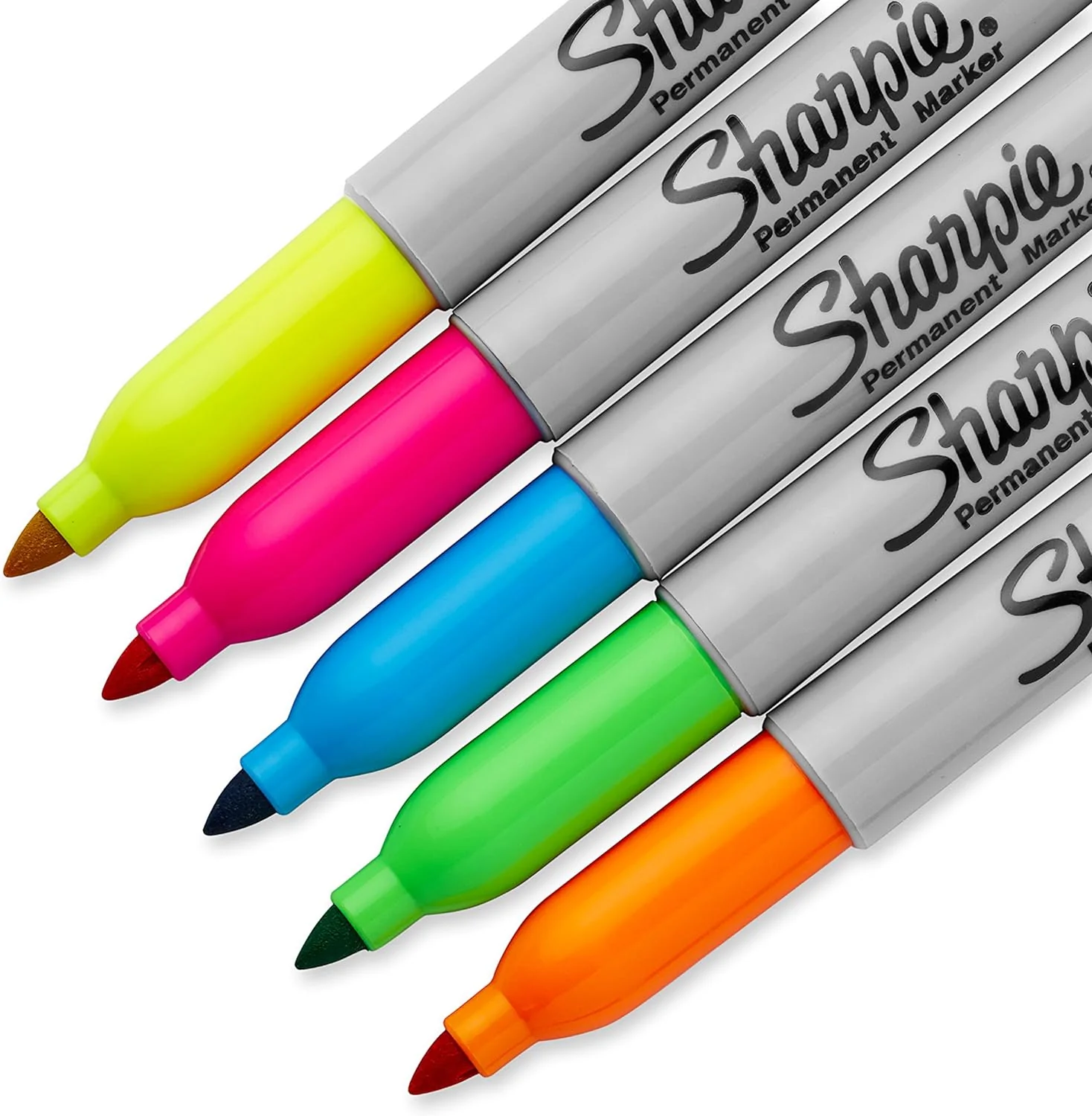 Sharpie Neon Fine Point Permanent Markers Pack of 5 (1860443) - Image 3