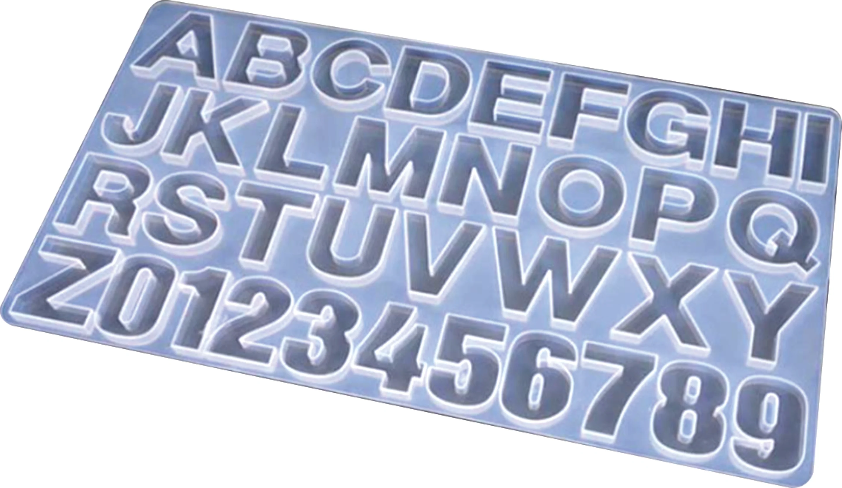 Silicone Mold ABC Keychain 36.3cmX19.5cm - White