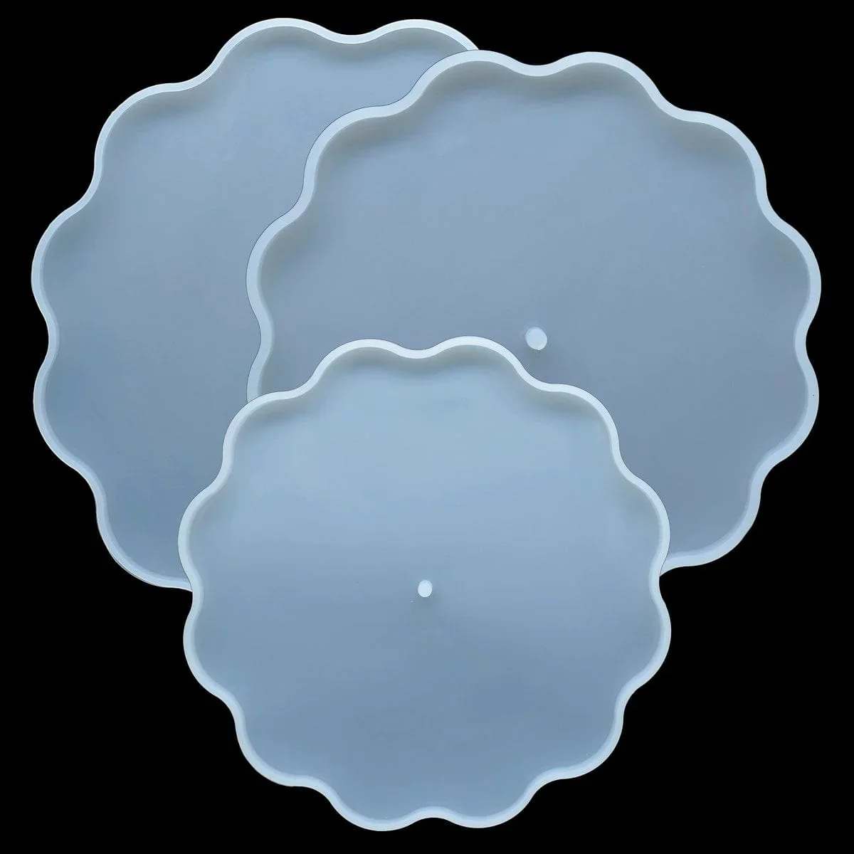 Silicone Mould Round Flower Design 3Pcs - Image 2