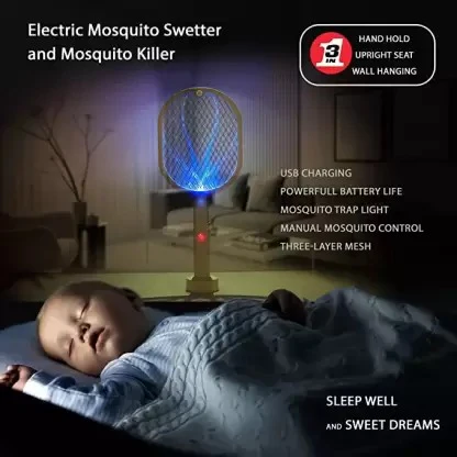 SOGO Rechargeable Mosquito Killer Bat Electric Insect Killer Indoor, Outdoor - Image 4