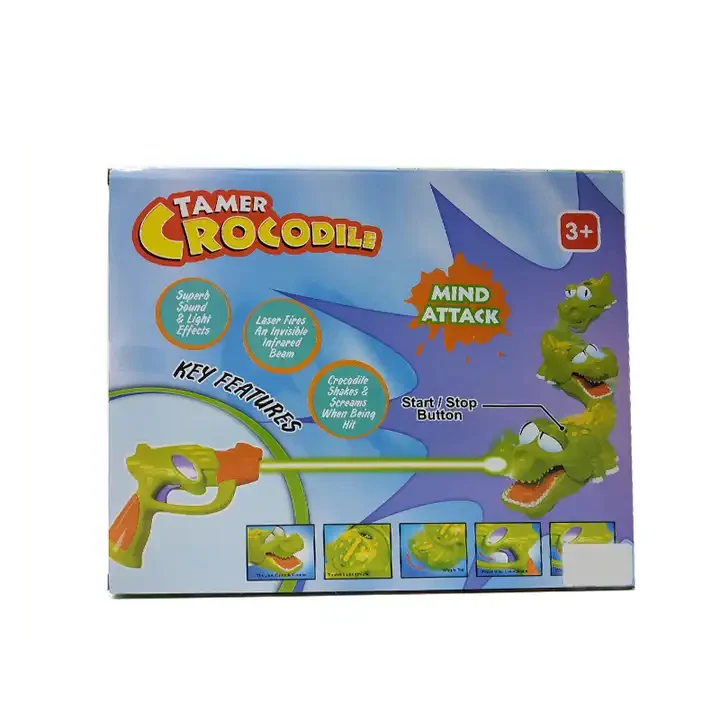 Sound and Light Effects Battery Operated Laser Gun Control Crocodile Toy - Image 4