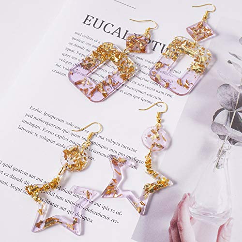 SOWUNO Earrings Silicone Mold DIY Earrings Casting Mold Jewelry Making Mold Heart Earrings Mold Star Earrings Mold Jewelry Silicone Mold Silicone - Image 3