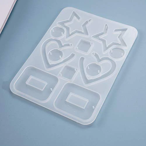 SOWUNO Earrings Silicone Mold DIY Earrings Casting Mold Jewelry Making Mold Heart Earrings Mold Star Earrings Mold Jewelry Silicone Mold Silicone - Image 4