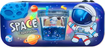 Space Exploration Luxury Glitter Water Gel Pencil Pouch for Kids - Image 4