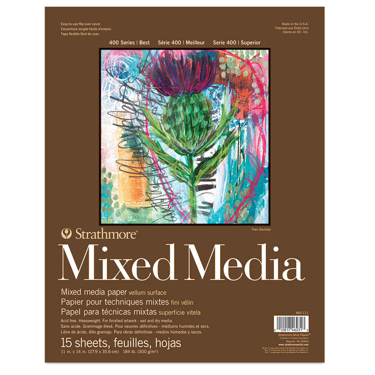 Strathmore 400 Series Mixed Media Pad Natural White 300 gsm - Image 2