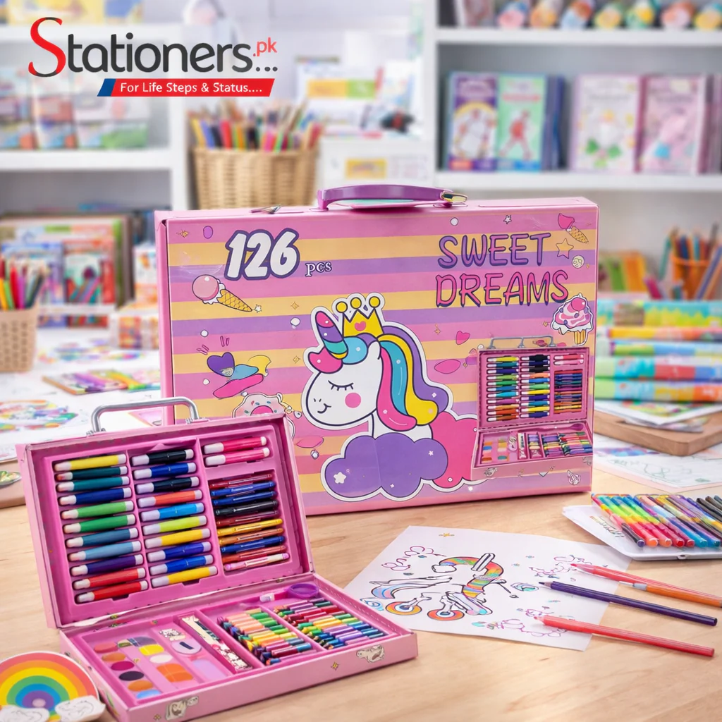 Sweet Dreams Unicorn 126pcs Art Set – Kids Coloring & Drawing Kit - Image 5