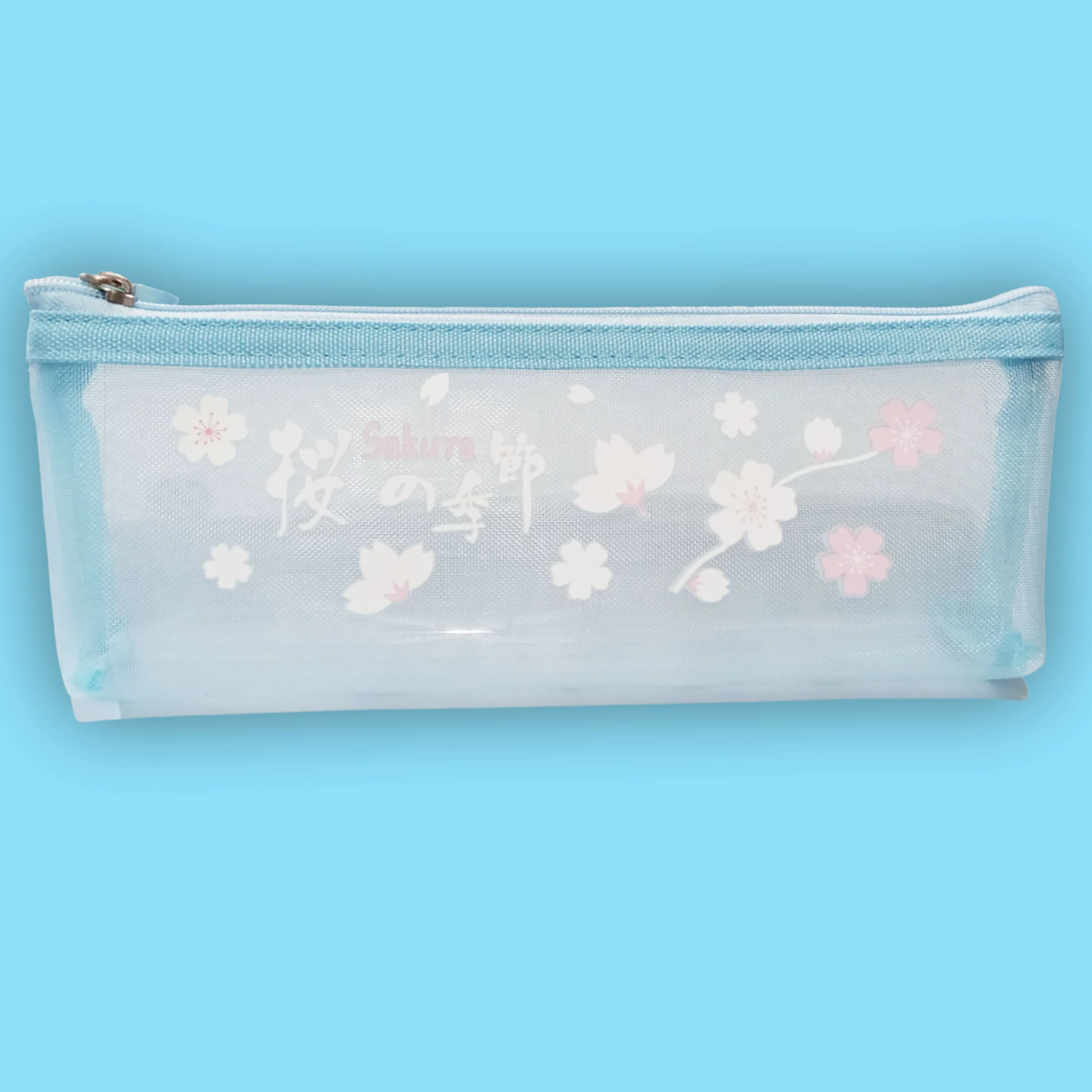 Sweet Frosted Sakura Transparent Pencil Pouch - Image 4