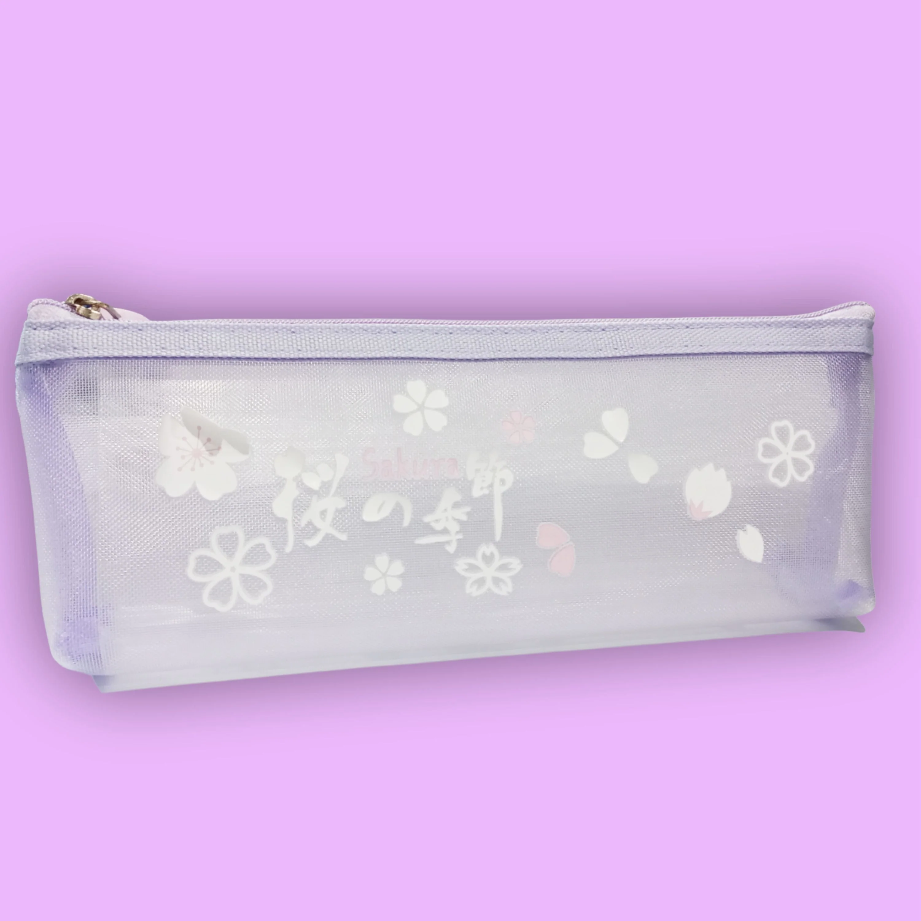 Sweet Frosted Sakura Transparent Pencil Pouch - Image 5