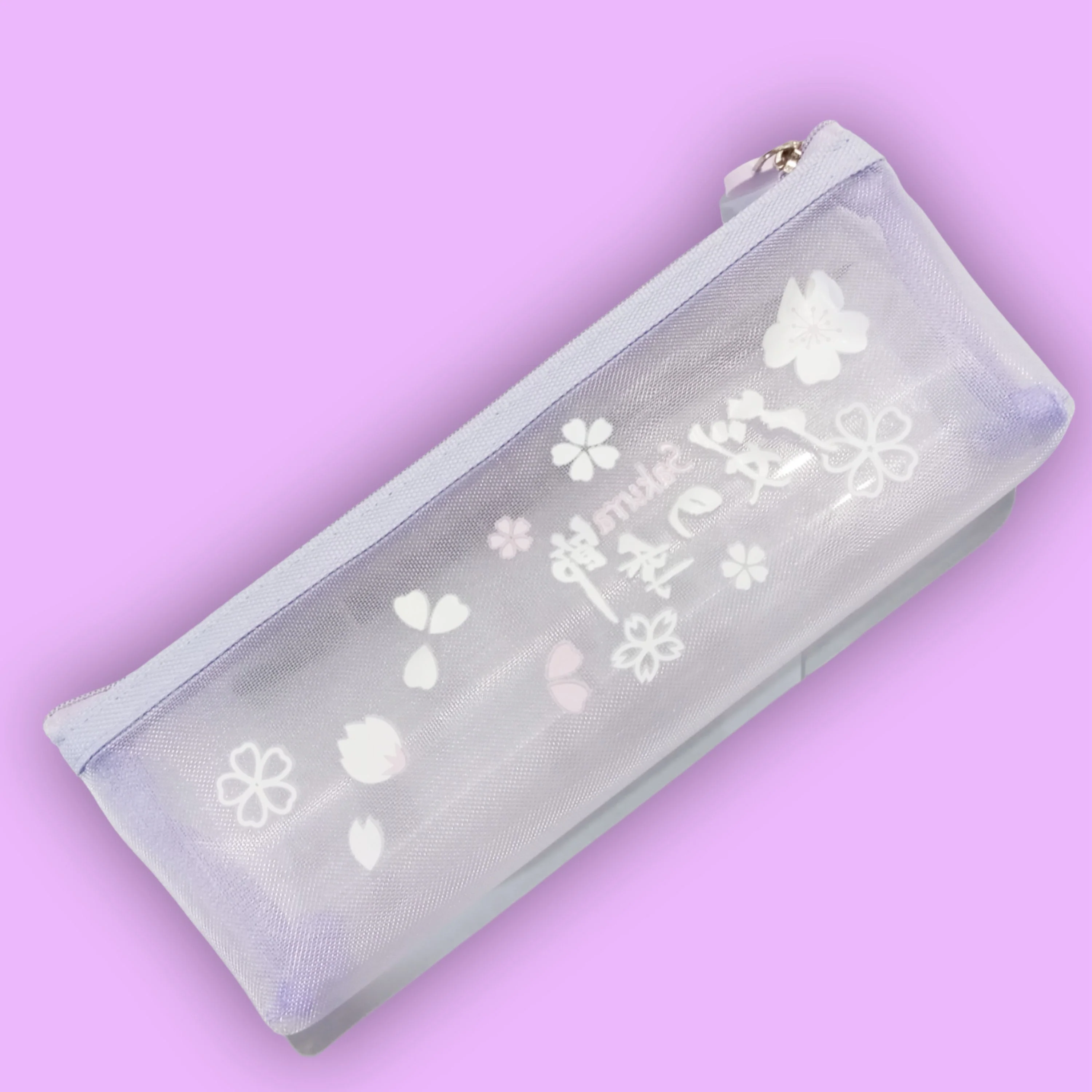 Sweet Frosted Sakura Transparent Pencil Pouch - Image 6