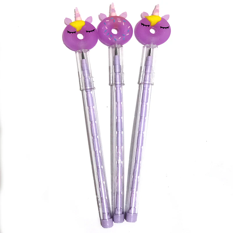 Unicorn Non Sharpening Donut Head Dice Pencils for kids - Image 4