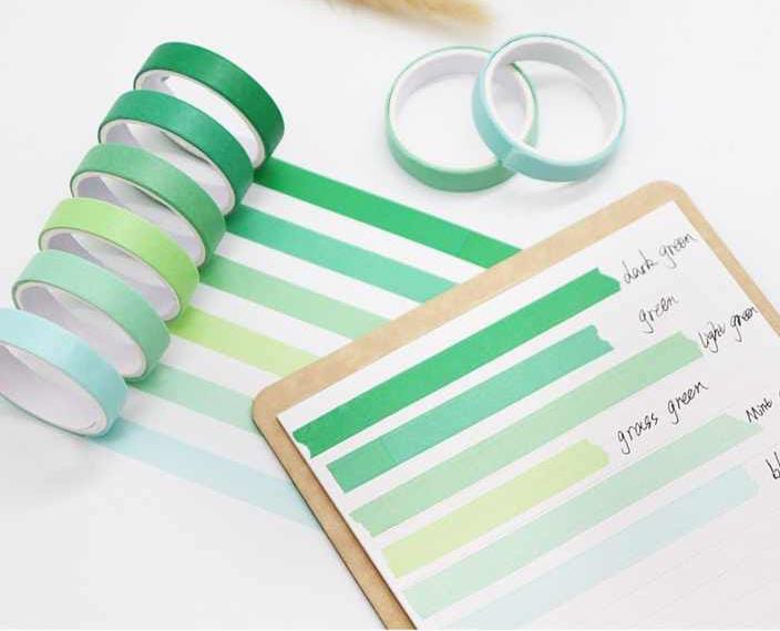 Vibrant Color Shades Washi Tape Set of 6 - Image 6