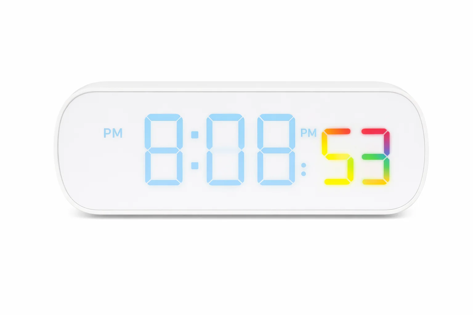White Electric digital clock