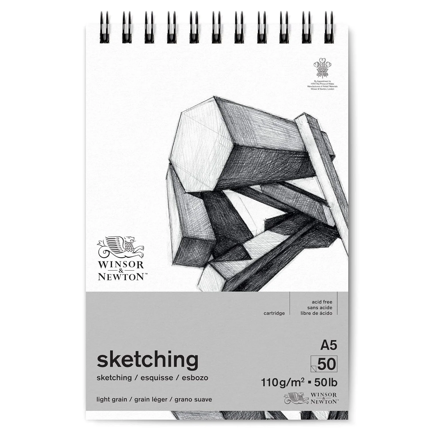 Winsor & Newton Light Grain Sketching Pad 110gsm 50 Sheets - Image 2