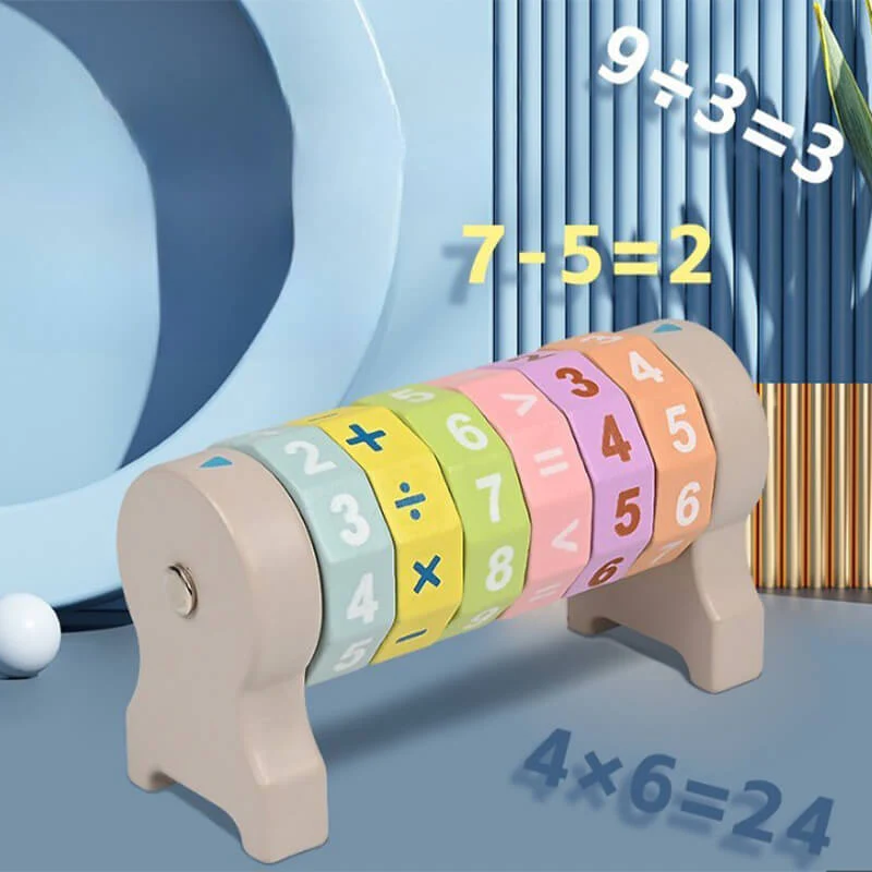 Wooden Arithmetic Cylindrical Rubik's Cube - Image 2