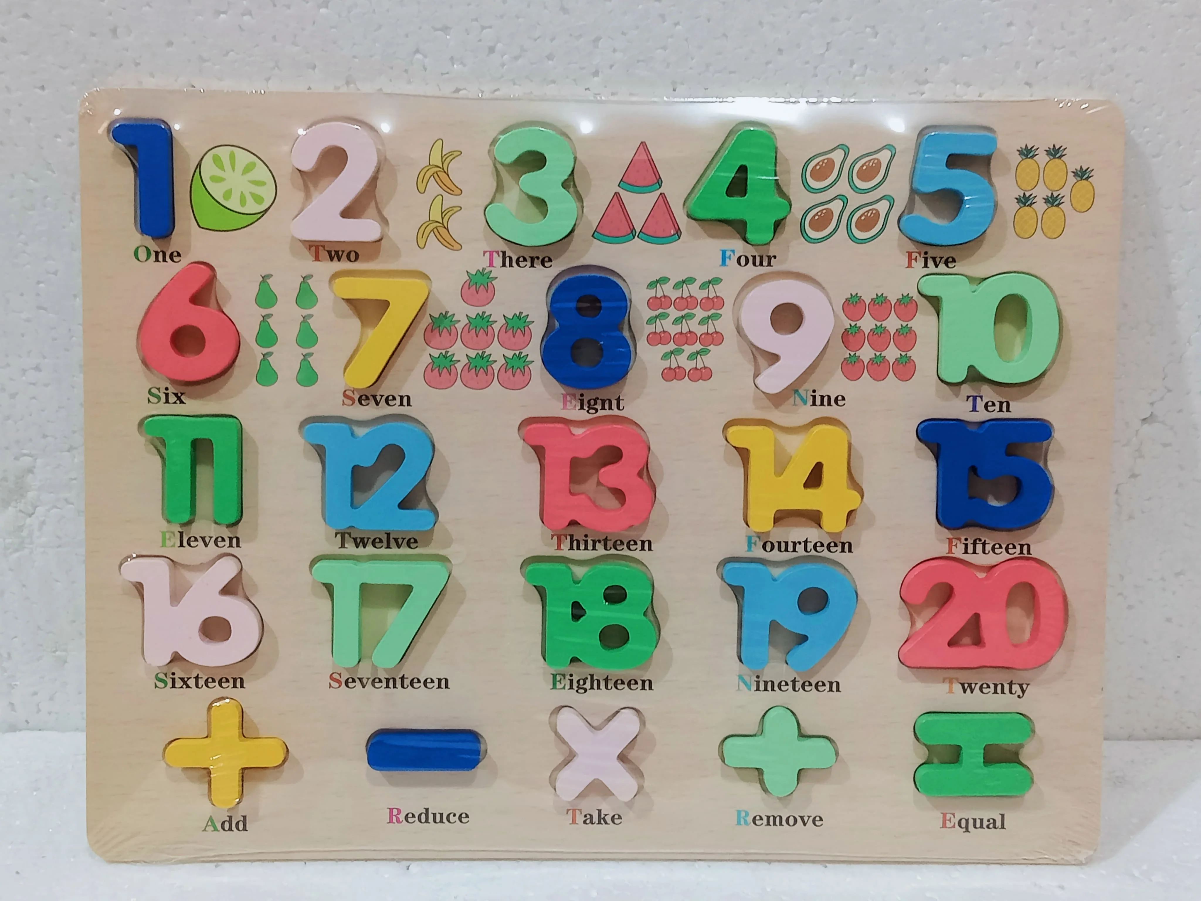 Wooden Toy 123 (Large Plate)