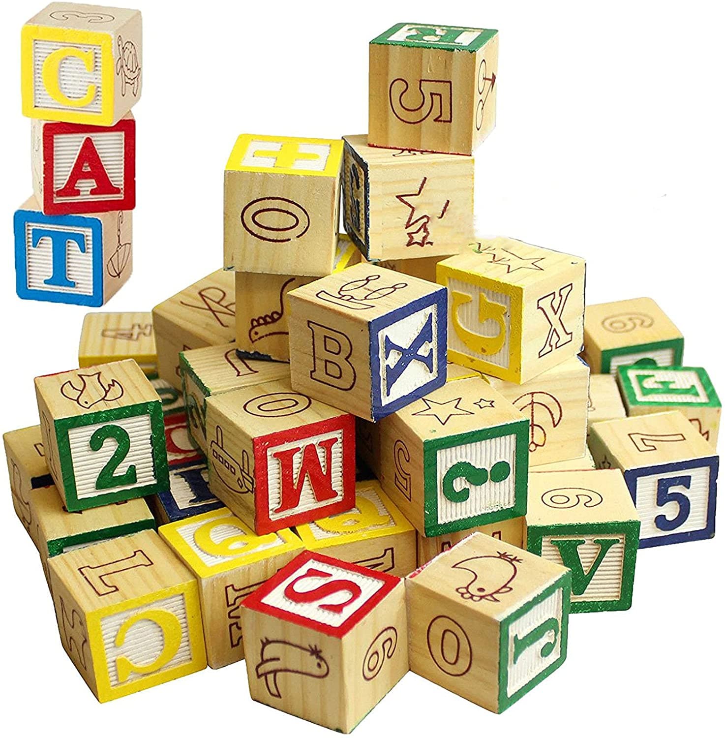 Wooden Toy Abc Blocks 27pcs